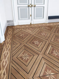 Restauration de parquet "marqueté"